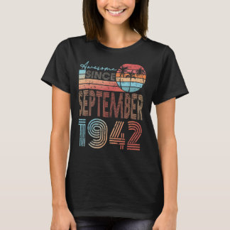 80:e födelsedagen Fantastisk sedan september 1942 T Shirt