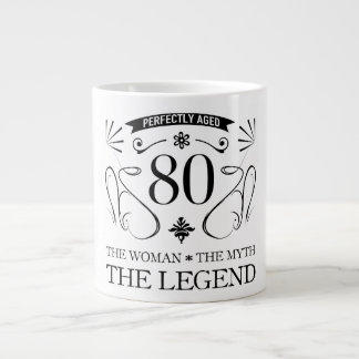 80:e födelsedagen för kvinnor jumbo mugg