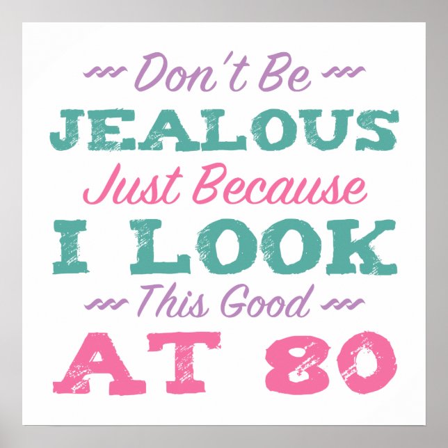 80:e födelsedagen för kvinnor poster (Framsidan)