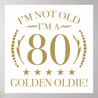 80:e födelsedagen Golden Oldie Poster