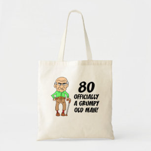 80:e födelsedagen, gubben Gammal man. Tygkasse
