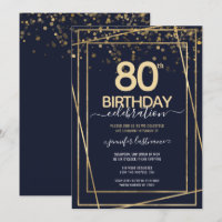80:e födelsedagen Guld och Blå
