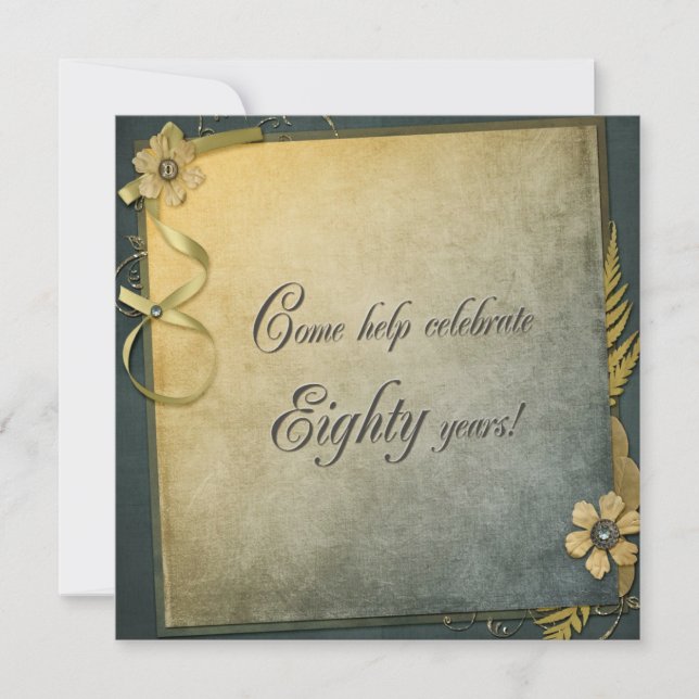 80:e födelsedagen Inbjudan (Framsida)