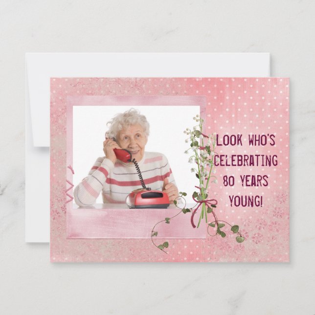 80:e födelsedagen Inbjudan (Framsida)