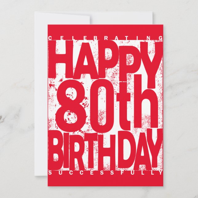 80:e födelsedagen inbjudningar (Framsida)