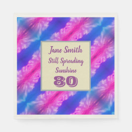 80:e födelsedagen levande färgfull milstolpe Firan Pappersservett