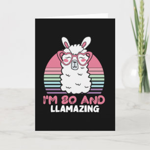 80:e födelsedagen Llama 80-årsdagen Kort