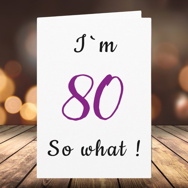 80:e födelsedagen Lusj I är 80, så vilken motivati Kort (Skapare uppladdad)