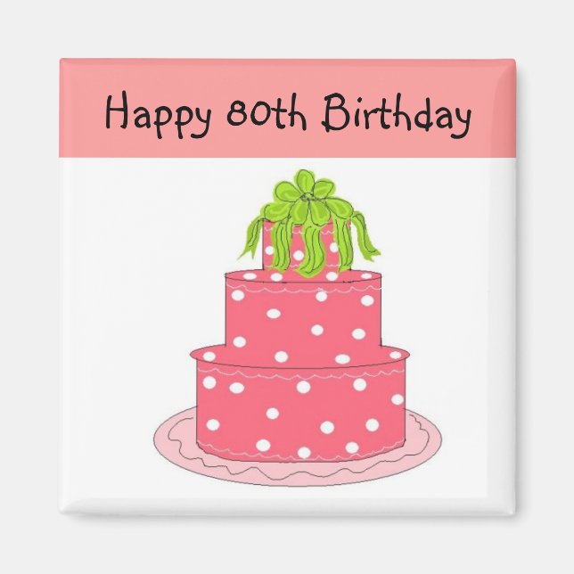 80:e födelsedagen magnet (Framsidan)