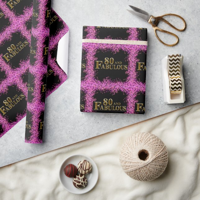 80:e födelsedagen presentpapper (Hantverk)