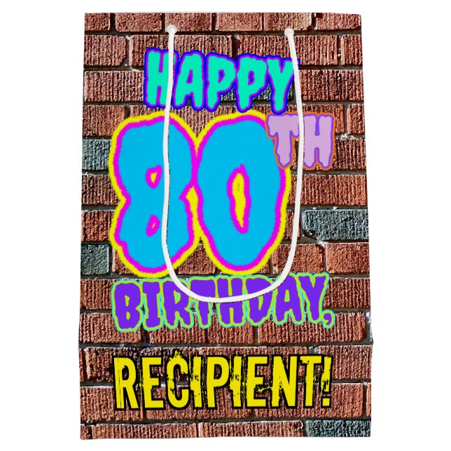 80:e födelsedagen: Roligt, Urban Graffiti Inspired (Baksidan)