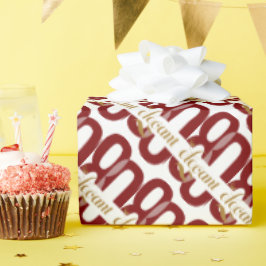 80:e födelsedagen Ruby Red Gift - 80:e Eleganten Presentpapper