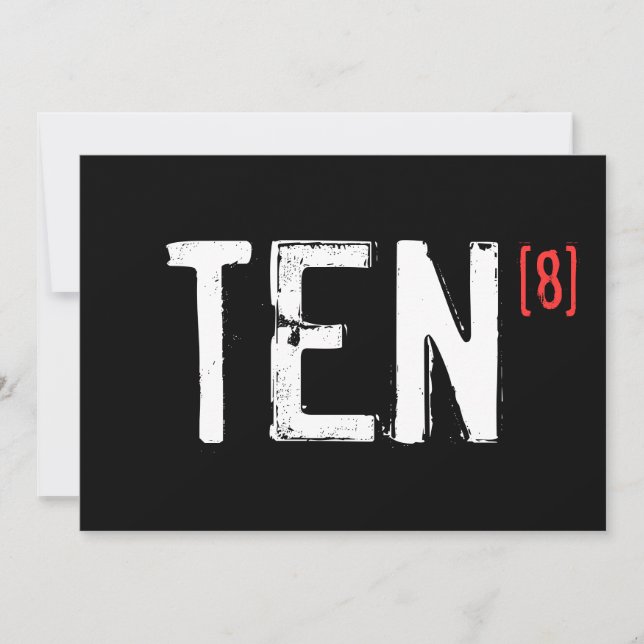 80:e födelsedagen - tio till åttonde inbjudan (Framsida)