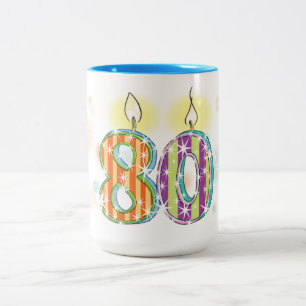 80:e födelsedagen Två-Tonad mugg
