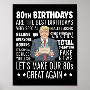 80:e födelsedagsdesignen - Lustigt citattecken Poster