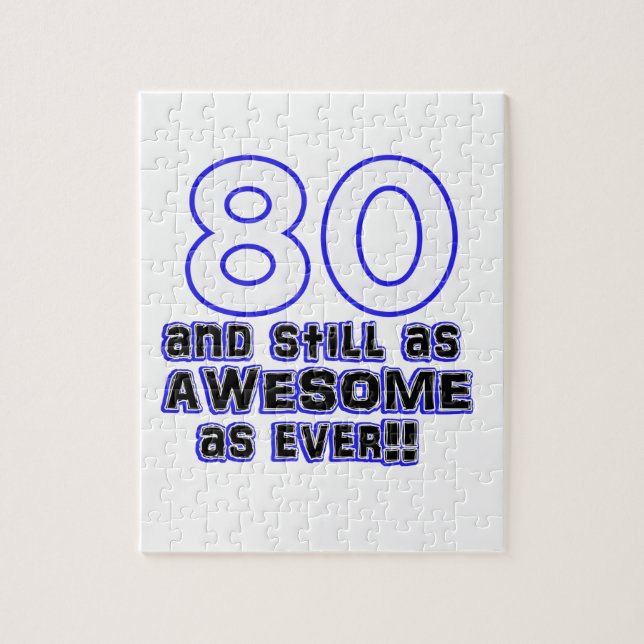 80:e födelsedagsdesignen pussel (Vertikal)