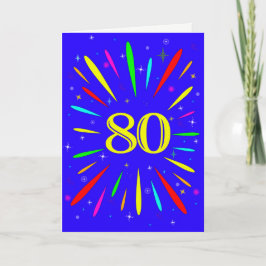 80:e födelsedagsexplosionskort kort