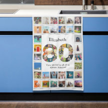 80:e födelsedagsfamiljens fotosamlingsmall