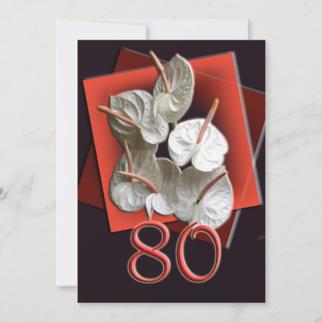 80:e Födelsedagsfest inbjudan (Framsida)