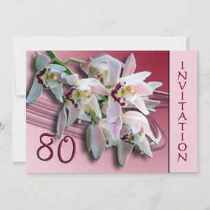 80:e Födelsedagsfest inbjudan - Orchids