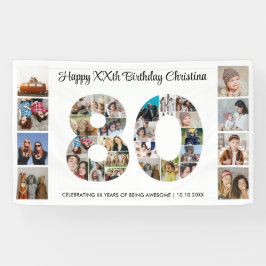 80:e Födelsedagsfesten nummer 80 Fotokollage