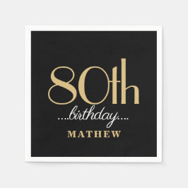 80:e Födelsedagsfesten Svarta Guld Pappersservett