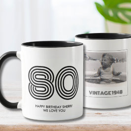 80:e Födelsedagsfestens favoritVintage Mugg