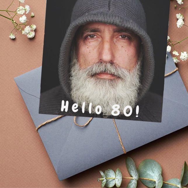 80:e födelsedagsfestens foto, hej 80 vita kille inbjudningar (Skapare uppladdad)