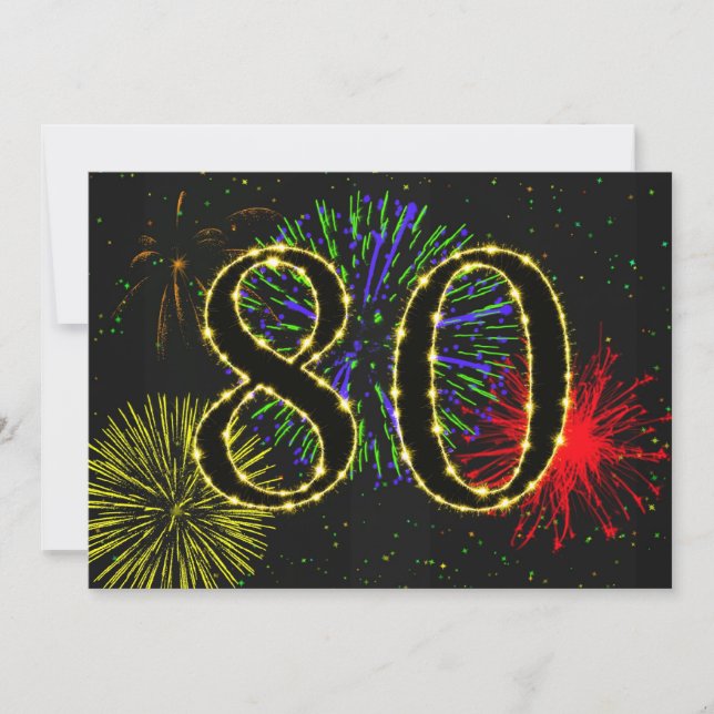 80:e födelsedagsfestens inbjudan (Framsida)