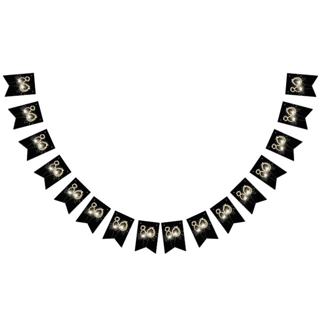 80:e Födelsedagsfestens miniatyrdiagram Vimplar (Alla)