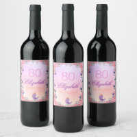 80:e födelsedagsfestens rosa violett blomma
