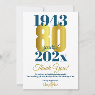 80:e Födelsedagsfestens Tack