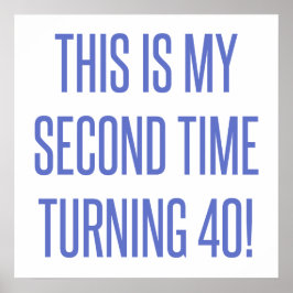 80:e födelsedagsgag-gåva poster