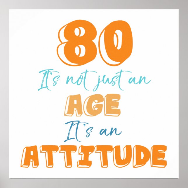 80:e födelsedagsgag-gåva poster (Framsidan)