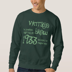 80:e födelsedagsgiftet 1933-Vintagens havsräka N Lång Ärmad Tröja