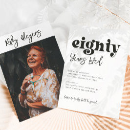 80:e födelsedagsinbjudan | Foto 80:e födelsedagen Inbjudningar