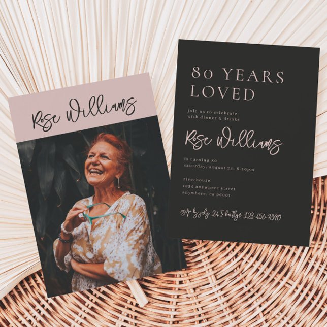 80:e födelsedagsinbjudan | Foto 80:e födelsedagen Inbjudningar (Skapare uppladdad)