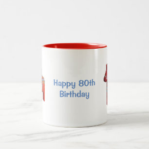 80:e födelsedagskaffe Mugg