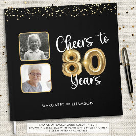 80:e födelsedagskalan till 80 år 2 foton gästböcker