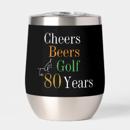 80:e födelsedagskalkern Öl Golf Black Guld