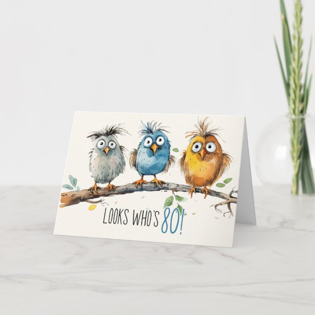 80:e födelsedagskort tack kort (Framsida)