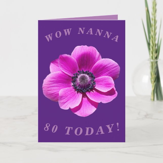 80:e födelsedagskortet för Nanna Kort (Framsida)