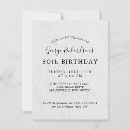 80:e födelsedagskortsinbjudan vykort