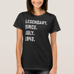 80:e födelsedagsleden sedan juli 1942 80 år t shirt