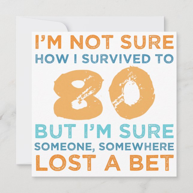 80:e födelsedagslegend kort (Framsida)