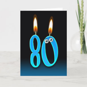 80:e födelsedagsljus kort