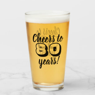 80:e födelsedagstjuren till 80 år öl/dryck glaskopp