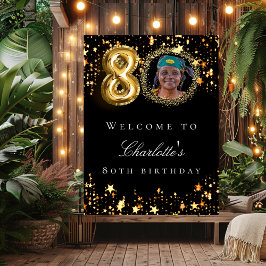 80:e fotofödelsedagsfesten i Black guld välkomnas Poster