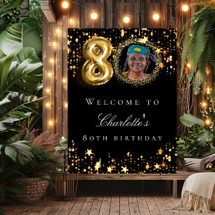 80:e fotofödelsedagsfesten i Black guld välkomnas Poster