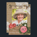 80:e fotot Födelsedagsfest inbjudan<br><div class="desc">80:e fotot Födelsedagsfest inbjudan. Anpassa med ditt eget foto.</div>